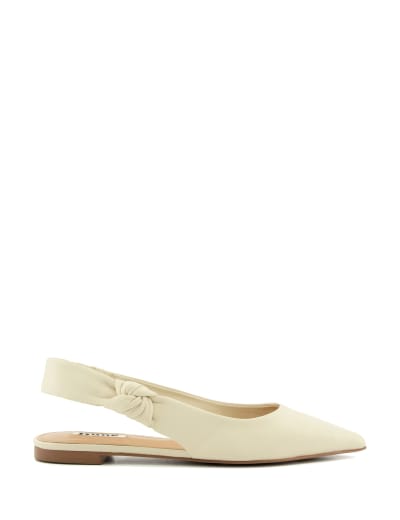 Leather Knot Flat Slingback Sandals Dune London M S