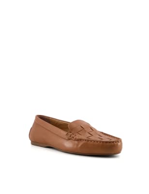 tan leather slip on shoes womens