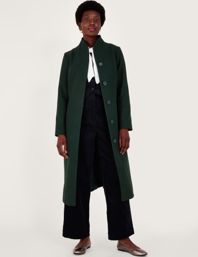 Single Breasted Longline Tailored Coat M S Collection M S