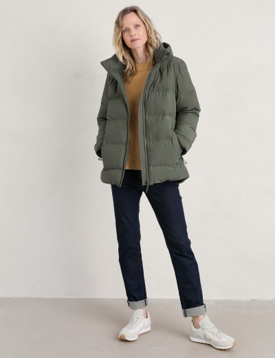 Padded Hooded Puffer Jacket Seasalt Cornwall M S