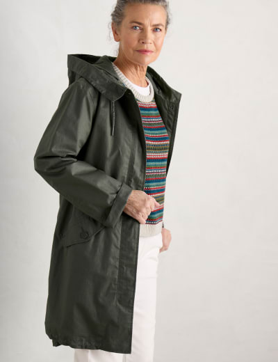 French connection wool cheap rich funnel neck coat