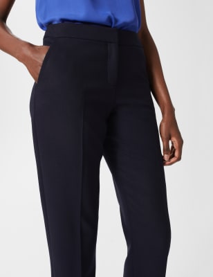 navy wool trousers womens