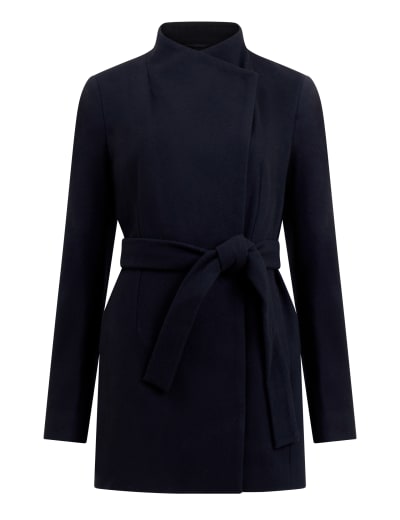 Jaeger navy deals wrap coat