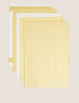 Set of 5 Printed Tea Towels