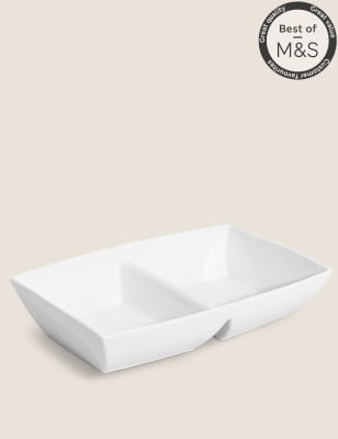 white serving plates
