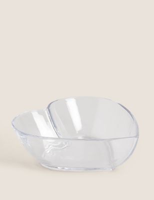 Medium Glass Heart Serving Bowl