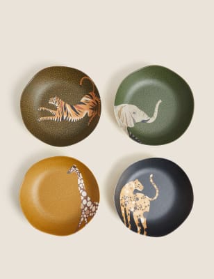Set of 4 Jungle Picnic Pasta Bowls
