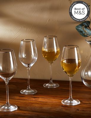 Set of 4 Maxim Platinum White Wine Glasses
