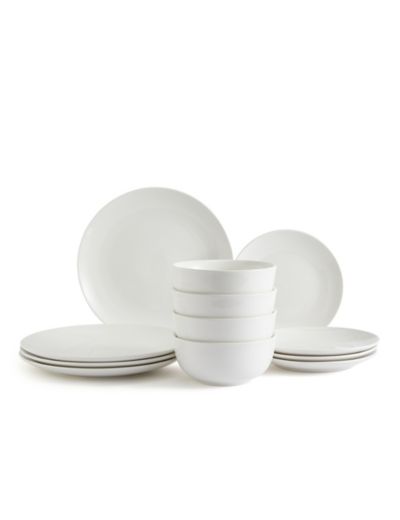 Buy Denby White Porcelain Arc 12 Piece Dinnerware Set from the Next UK  online shop