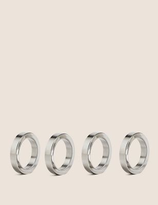 Set of 4 Metallic Napkin Rings