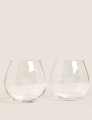Set of 2 Stemless Gin Glasses