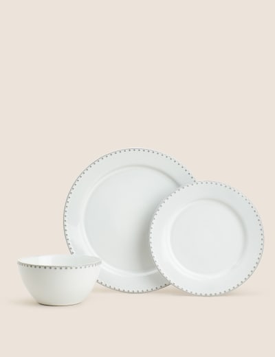 Buy Denby White Porcelain Arc 12 Piece Dinnerware Set from the Next UK  online shop