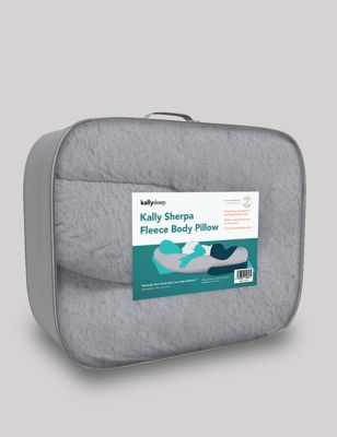 Grey Sherpa Fleece Body Pillow