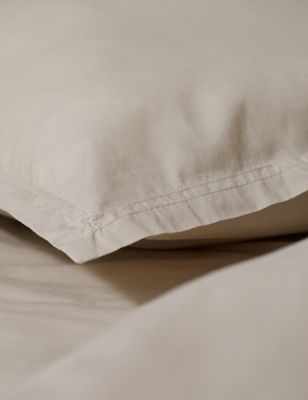 2 Pack Washed Cotton Pillowcases