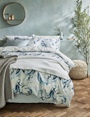 Cotton Rich Watercolour Coastal Bedding Set