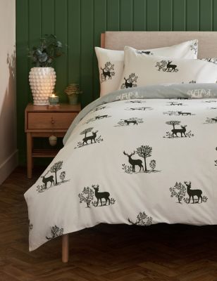 Pure Brushed Cotton Deer Bedding Set