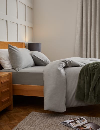 Ribbed Fleece Bedding Set, M&S Collection