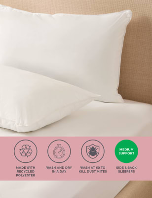 2 Pack Supremely Washable Medium Pillows