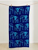Пляжное полотенце из чистого хлопка со слоном