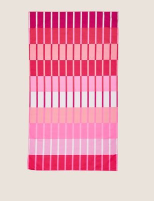 Microfibre Striped Beach Towel