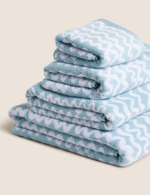 Pure Cotton Waves Towel