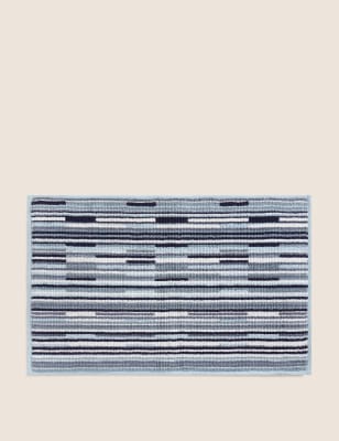 Pure Cotton Striped Bath Mat