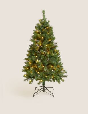 5ft Pre-Lit Pine Christmas Tree