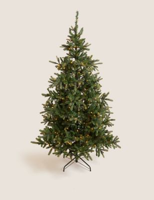 8ft Pre-Lit Noble Christmas Tree