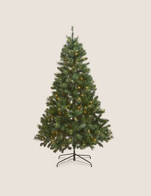 7ft Pre-Lit Pine Christmas Tree