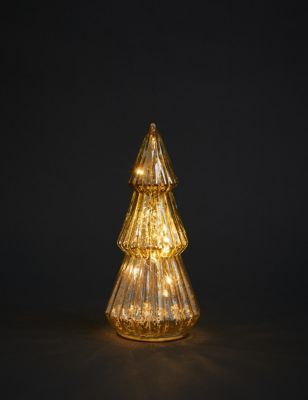 Small Glass Light Up Tree Decoration