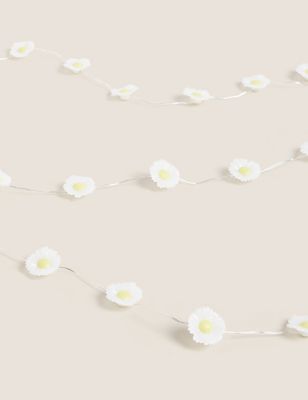 White Daisy Battery Wire Lights