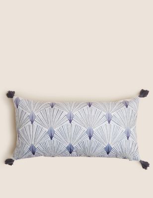 Velvet Embellished Bolster Cushion