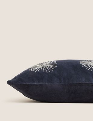 Velvet Star Embellished Cushion