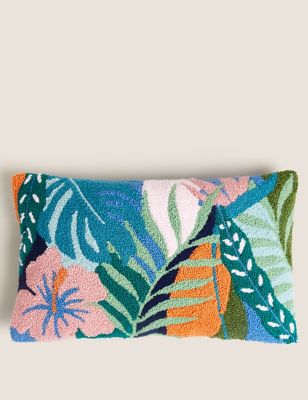 Tropical Embroidered Bolster Cushion