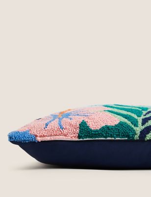 Tropical Embroidered Bolster Cushion