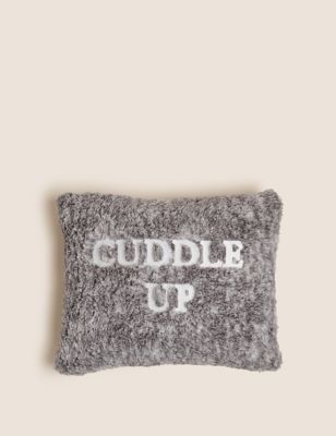 Cuddle Up Small Embroidered Bolster Cushion