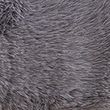 Faux Fur Plain Hooded Blanket - charcoal