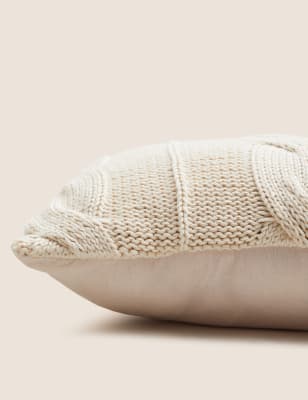 Pure Cotton Cable Knit Cushion