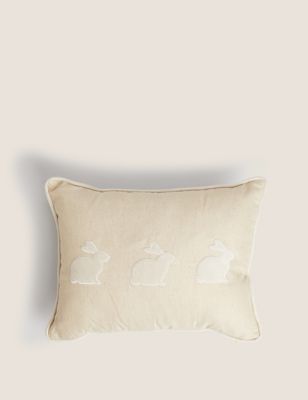 Cotton Rich Bunny Appliqué Cushion