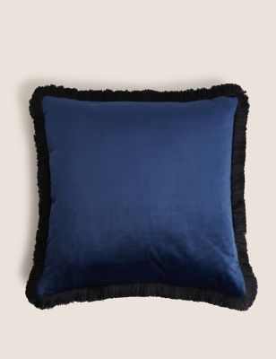 Velvet Fringed Cushion