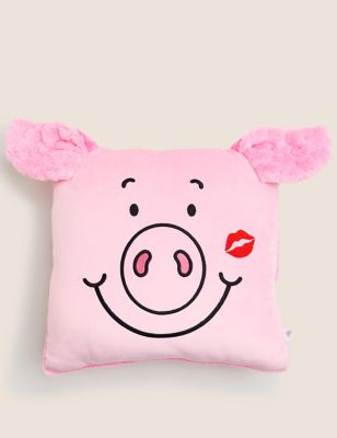 Percy Pig™ Embroidered Kiss Cushion