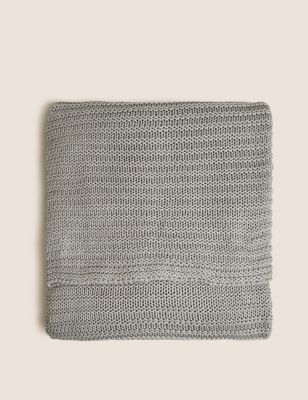 Pure Cotton Knitted Throw