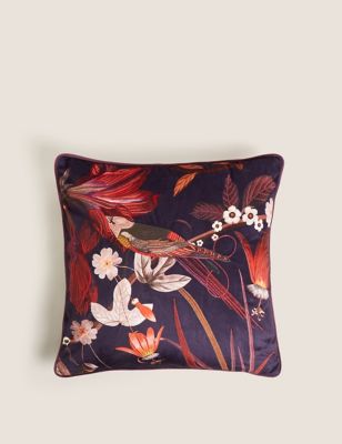 Bird Embroidered Cushion