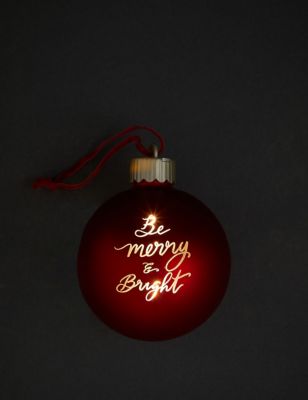 Personalised Light Up Merry Bauble