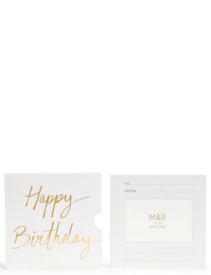 Happy Birthday Gold Gift Card