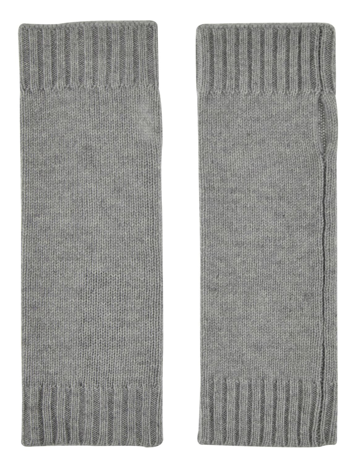 Pure Cashmere Fingerless Gloves Silver Grey | Vootz