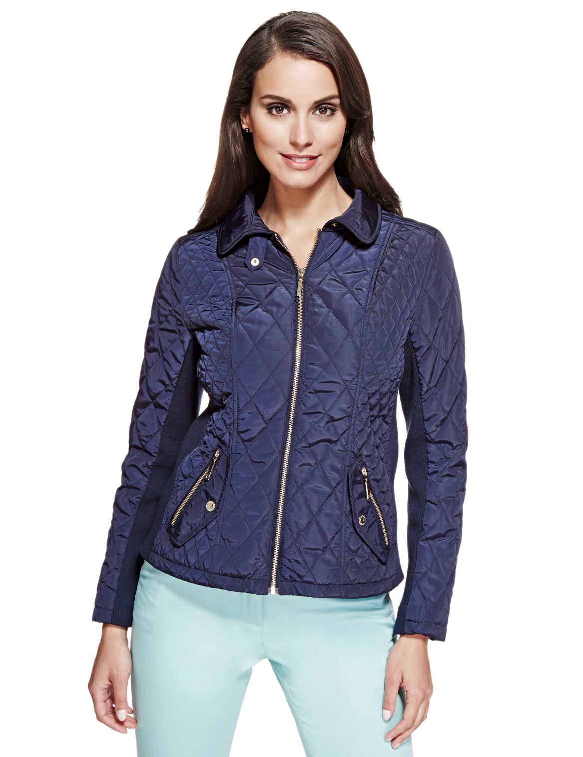Quilted Padded Thermal Jacket With Stormwearâ ¢ Navy | Voova