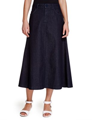 Denim Calf Length Skirt | M&S