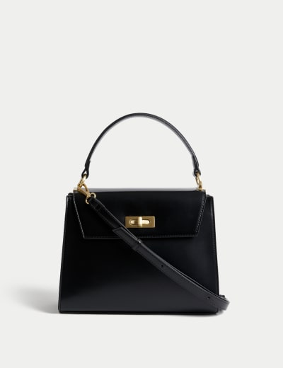 Faux Leather Top Handle Tote Bag 6 of 6
