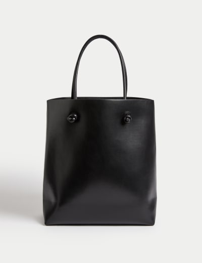 Marks & Spencer Croc Effect Tote Bag Faux leather (FEMALE, BLACK)